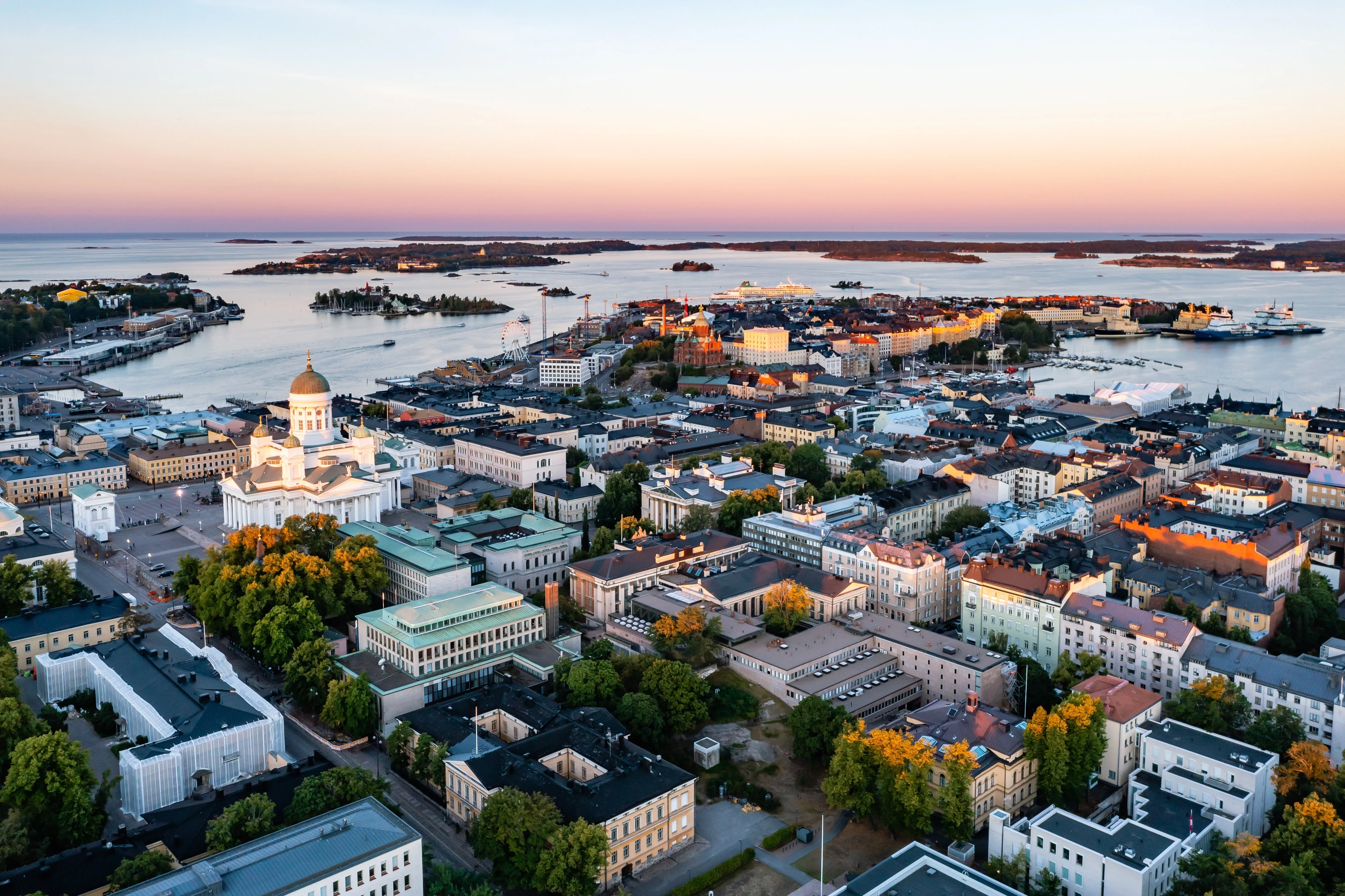 Background image of Helsinki